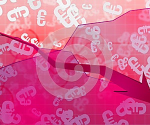 Red Economic Background