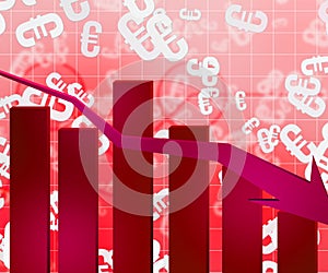 Red Economic Drop Background