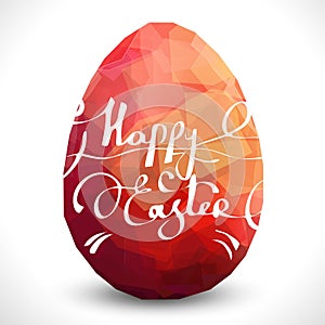 Red egg. Vector illustration
