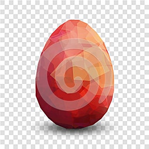Red egg. Vector illustration