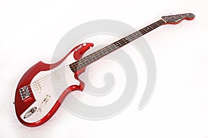 Red Electric Bass Guitar