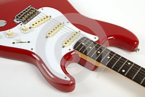 Red electric guitar