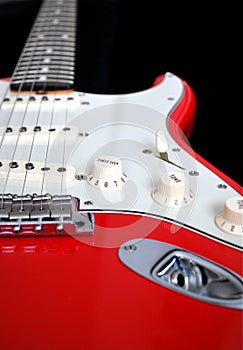 Red electric guitar