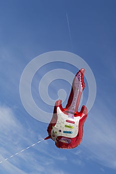 Red electric guitar air balloon