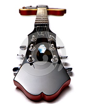 Red electric guitar on back