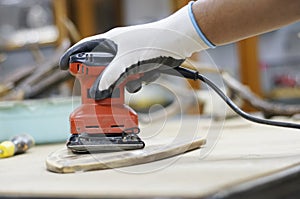 Red Electric Sander