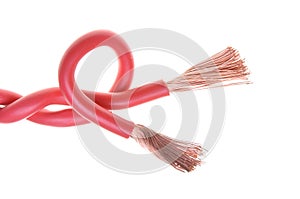 Red electrical cables