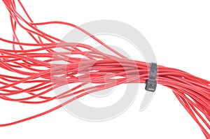 Red electrical cables