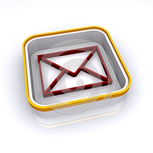 Red email button
