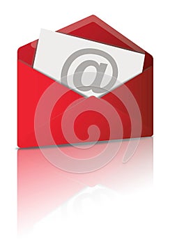 Red email symbol