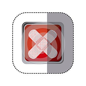 red emblem aid band icon