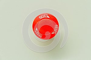 Red emergency stop ane reset