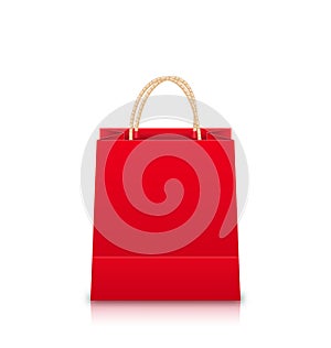 Red Empty Shopping Bag