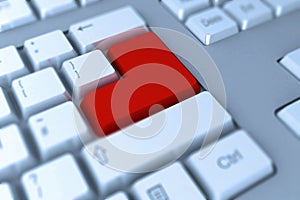 Red enter key on keyboard