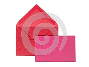 Red envelop with greeting card