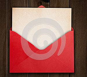 Red envelope with card.