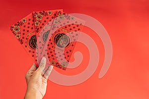 Red envelope in chinese new year festival