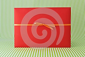 Red envelope with ribbon