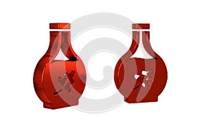 Básico aceite una botella icono sobre el transparente. esencia. piel cuidado suero vaso 