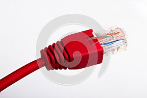 Red Ethernet cable