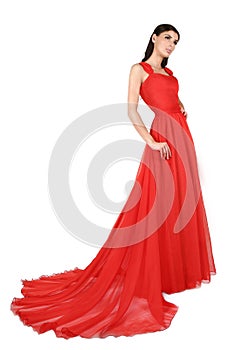 Red evening dress