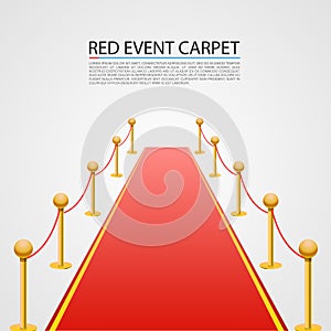 Red event carpet on a white background.