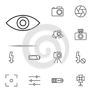 red eye icon. photography icons universal set for web and mobile