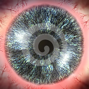 Red Eyeball 3D Illustration