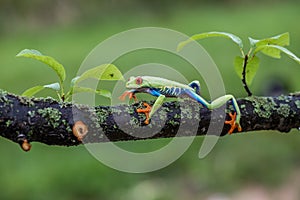 Red-eyed Tree Frog, Agalychnis callidryas,