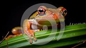 Red-Eyed Tree Frog in Desert Night