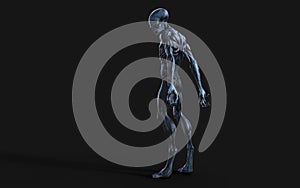 A Red eyes alien pose