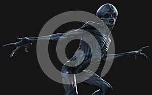 A Red eyes alien pose