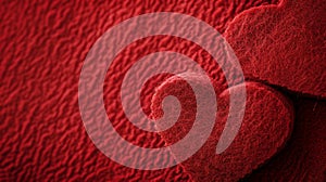 The red fabric hearts.AI generated image