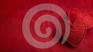 The Red Fabric Hearts.AI generated image