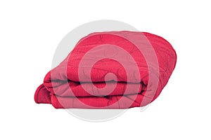 Red fabric isolated on white