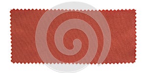 Red fabric swatch samples isolated
