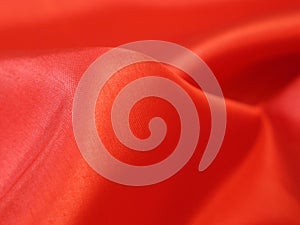 Red fabric texture, silk background, surface