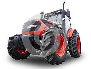 Red farm tractor