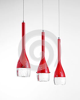 Red fashionable crystal led chandelier lighting