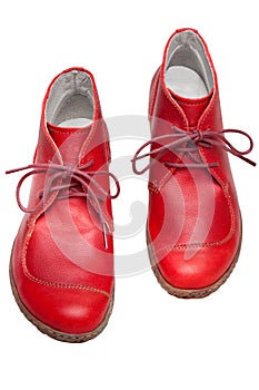 Red female boots