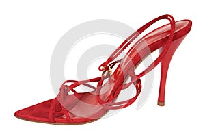 Red female shoes