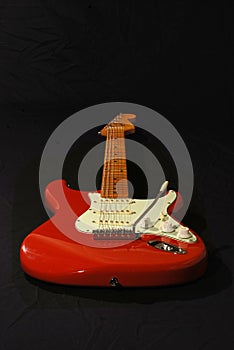 Red Fender copy guitar. photo
