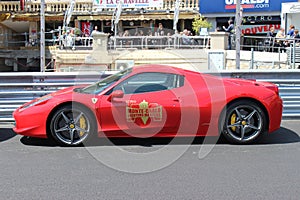 Red Ferrari 458 Italia in Monaco