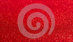 Red festive Christmas background. Abstract shimmering bright background with bokeh defocused