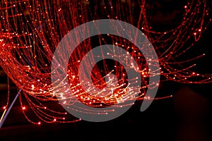 Red Fiber Optic Cable