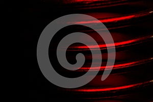 red fiery spiral in the dark closeup