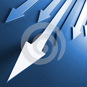 Red financial arrows