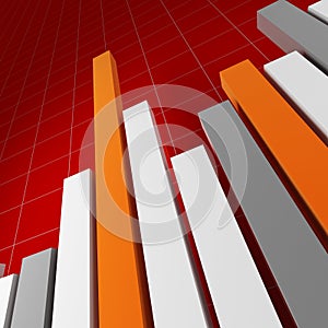 Red Financial stat background