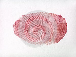 Red finger print