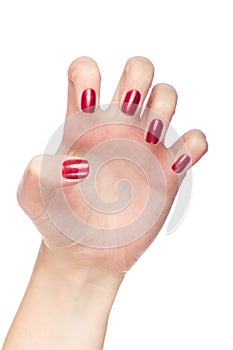 Red fingernail photo